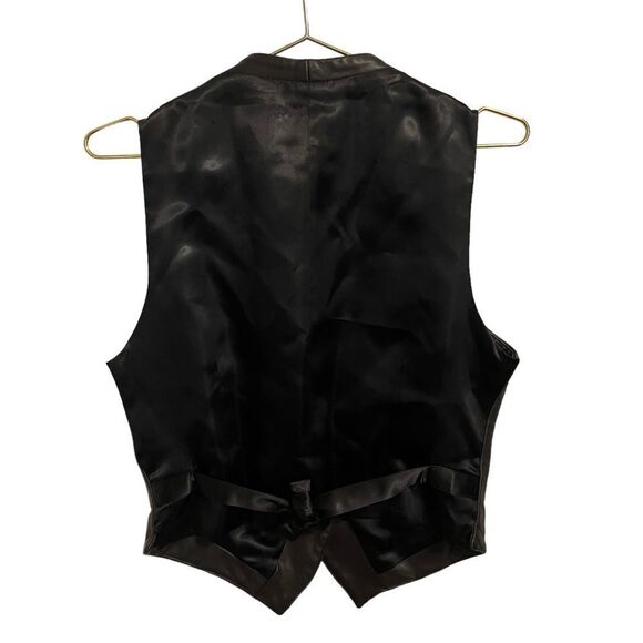 Vintage John Michael Black Leather Vest Large - Picture 4 of 6